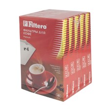 Фильтры для кофе FILTERO Premium №4, для кофеварок, бумажные, 1х4, 200 шт, белый [5/200]