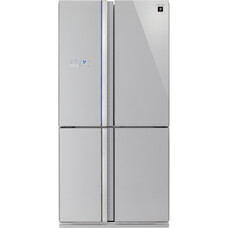 Холодильник SHARP SJ-FS97VSL, трехкамерный, серебристое стекло/стекло