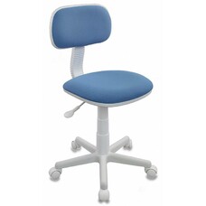Кресло детское Бюрократ CH-W201NX, на колесиках, ткань, голубой [ch-w201nx/26-24]