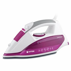 Утюг VITEK VT-1262 PK, 2400Вт, розовый/ белый [1262-vt-01]