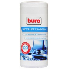 Влажные салфетки Buro BU-Ascreen, 100 шт (туба) для экранов мониторов/плазменных/ЖК телевизоров/ноутбуков
