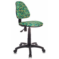 Кресло детское Бюрократ KD-4, на колесиках, ткань, зеленый [kd-4/pencil-gn]