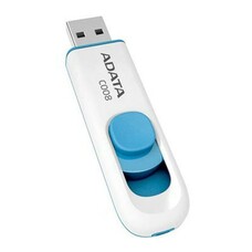 Флешка USB A-Data Classic C008 16ГБ, USB2.0, белый и синий [ac008-16g-rwe]