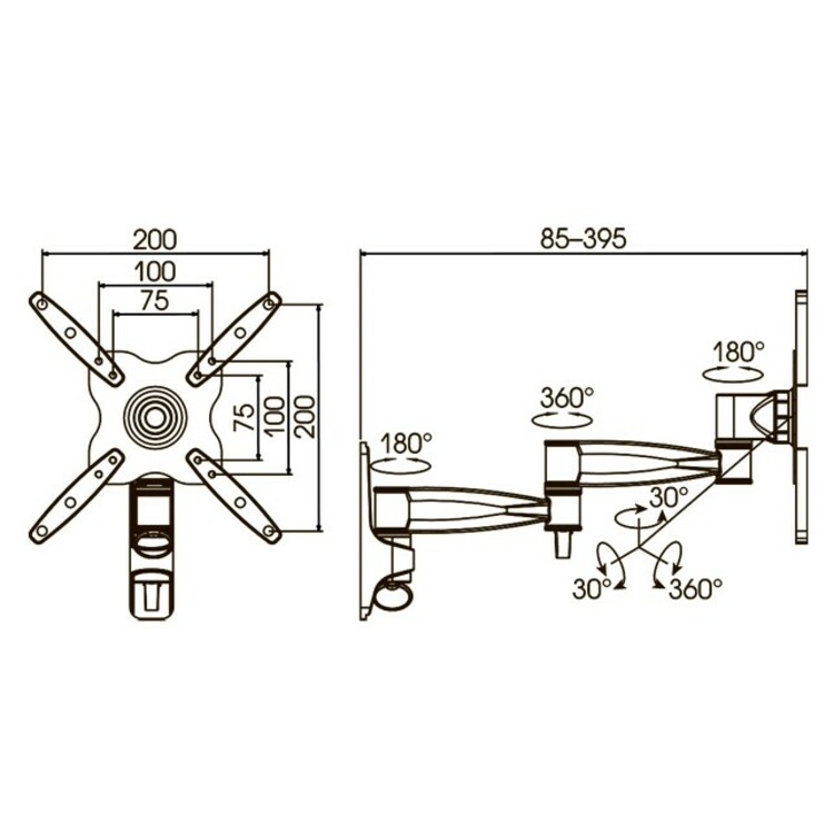 Кронштейн kromax 45. Kromax Astra-9. Kromax Astra-9 VESA 100x200. Kromax Atlantis-45.