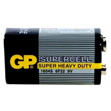 9V Батарейка GP Supercell 1604S 6F22, 1 шт.