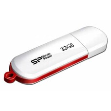Флешка USB Silicon Power LuxMini 320 32ГБ, USB2.0, белый [sp032gbuf2320v1w]