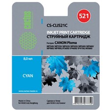 Картридж CACTUS CS-CLI521C, голубой / CS-CLI521C