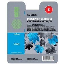 Картридж CACTUS CS-CLI8C, голубой / CS-CLI8C