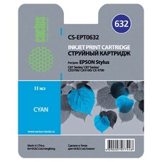 Картридж Cactus CS-EPT0632, T0632, голубой / CS-EPT0632