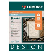 Бумага Lomond A4, 200г/м2, 10л, для струйной печати, белый, фактура кожа, покрытие матовое [0917041]