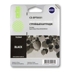 Картридж Cactus CS-EPT0551, T0551, черный / CS-EPT0551