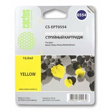 Картридж Cactus CS-EPT0554, T0554, желтый / CS-EPT0554