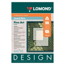 Фотобумага Lomond A4, для струйной печати, 10л, 200г/м2, белый, фактура ящерица, покрытие матовое [0925041]