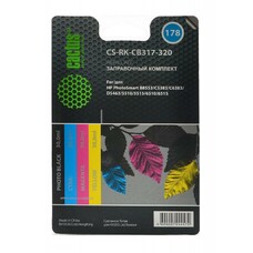 Заправочный набор Cactus CS-RK-CB317-320, для HP, 120мл, многоцветный