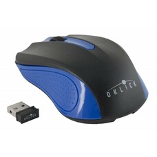Мышь Oklick 485MW, оптическая, беспроводная, USB, черный и синий [997826]